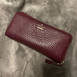 Kate Spade Deep Purple Textured Wallet